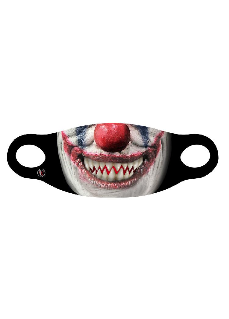 Reusable Halloween Face Cover Evil Clown Design Scary Face Mask by HalloweenStore.com