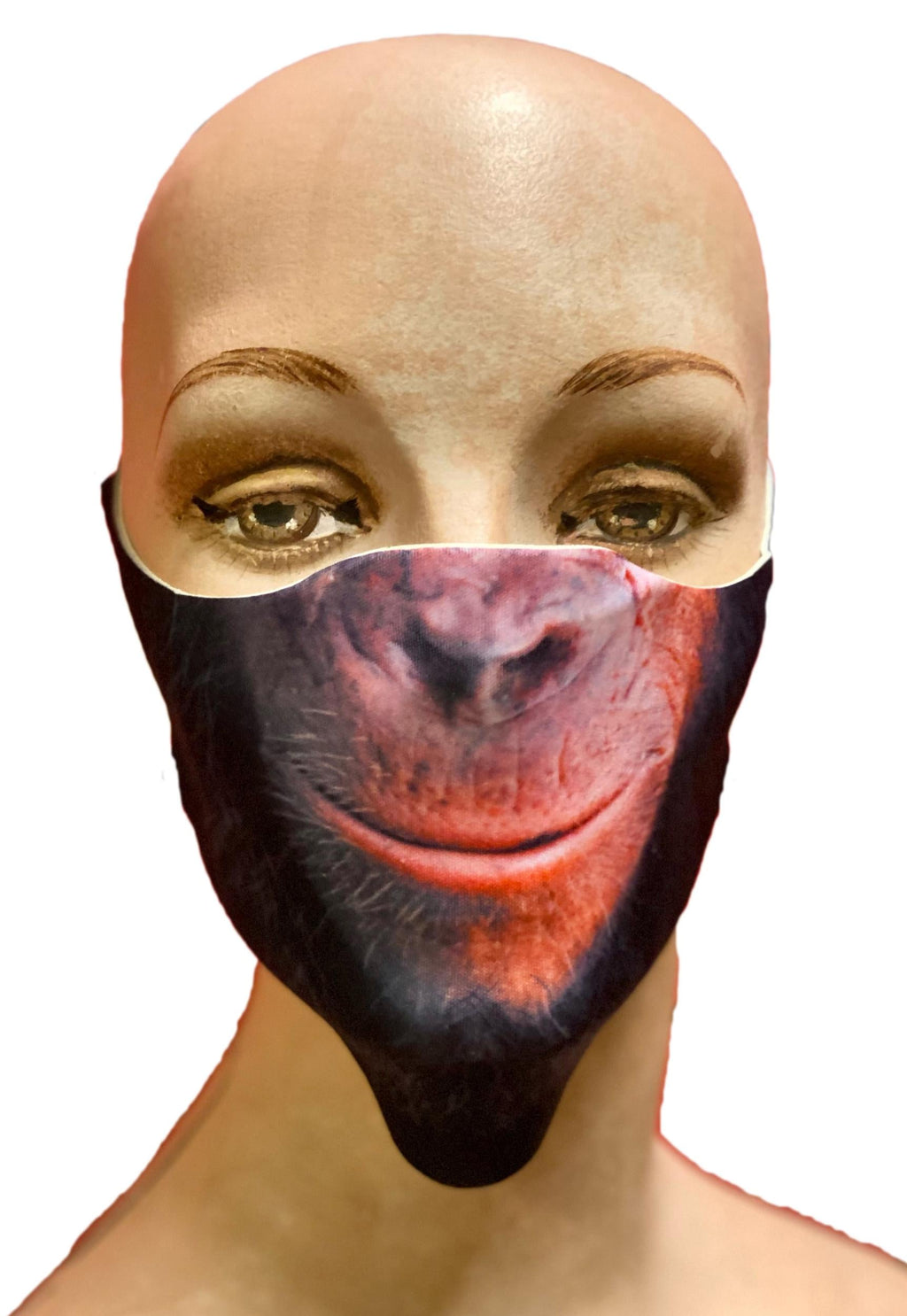 Child Reusable Halloween Face Cover Monkey Chimpanzee Design Cute Face Mask by HalloweenStore.com