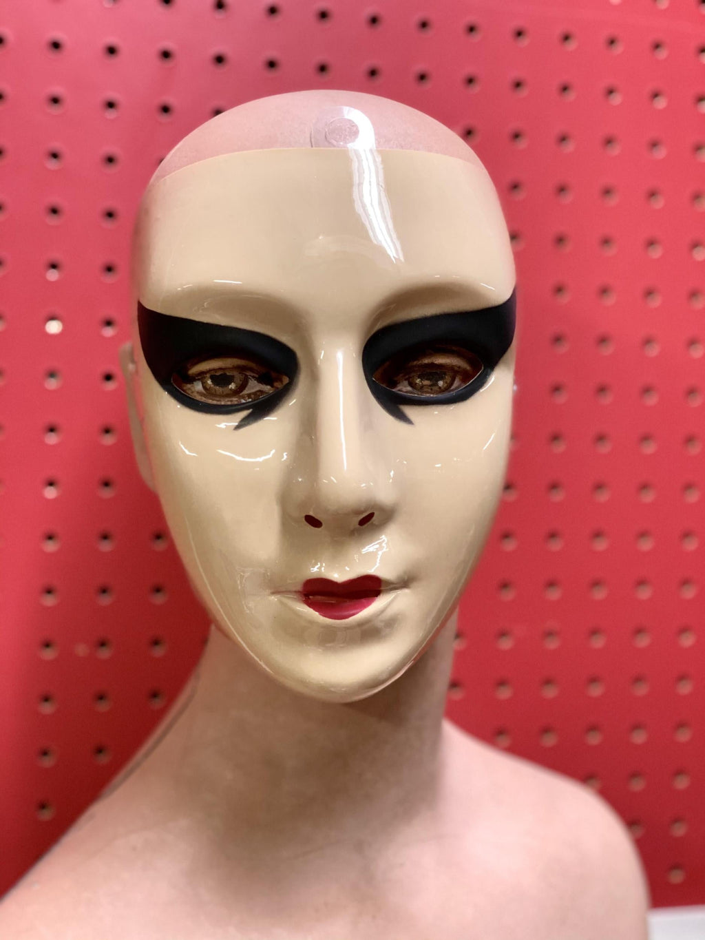 Cesar Painted White Female Semi-Rigid Plastic Face Mask by HalloweenStore.com