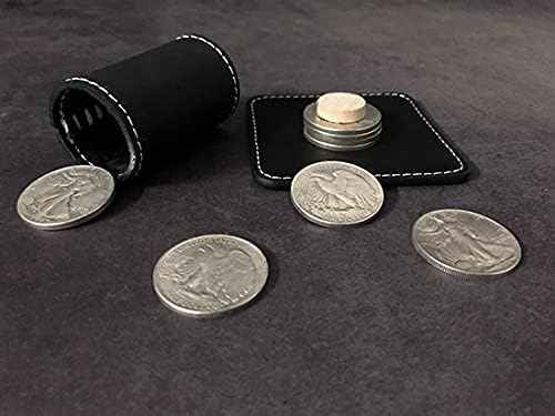 blue-ther Cylinder and Coins by Oliver Magic Classic Coin Magic Tricks Close up Magic Illusions Gimmick Magic Props Magician Street (Standard Version)