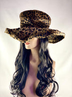 Cheetah Leopard Print Pimpette Lady Pimp Costume Hat by HalloweenStore.com