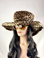 Cheetah Leopard Print Pimpette Lady Pimp Costume Hat by HalloweenStore.com