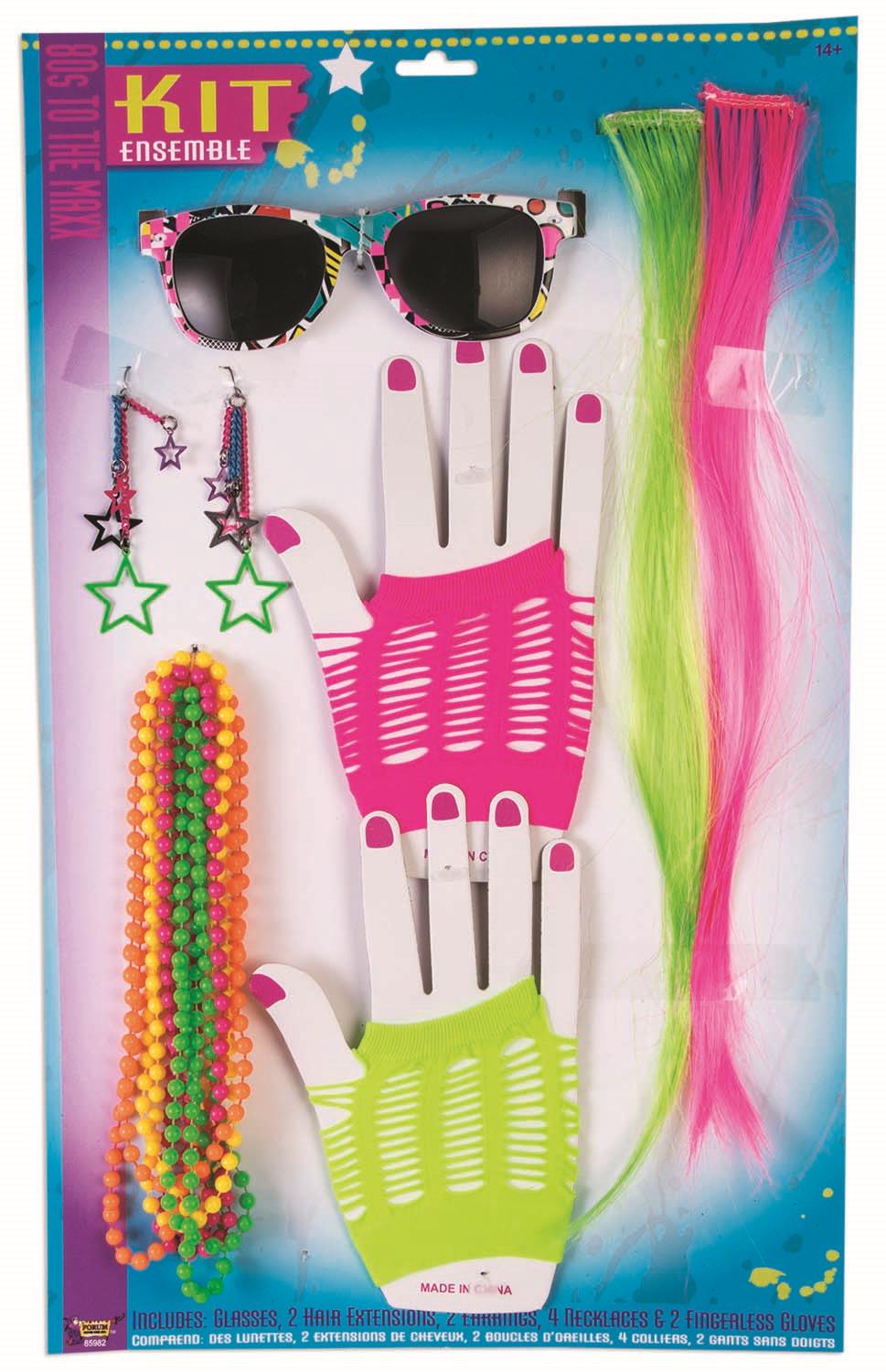 80's To The Max Neon Costume Accessory Set by HalloweenStore.com