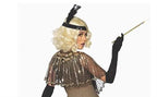 Black Roaring 20's Sequin Shawl Flapper Costume Accessory by HalloweenStore.com