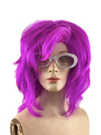 Magenta Work It Girl Drag Queen Pink Purple Layered Shaggy Sassy Mid Length Wig by HalloweenStore.com