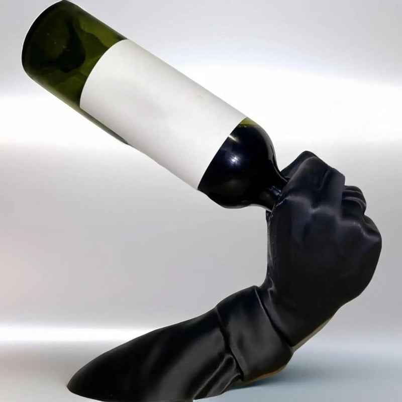 Single-Bottle Wine Rack Suitable for Home Kitchen Bar Countertop - Modern Resin Wine Holder with Displayable Wine Bottle Fixation Device, Decorative Space-Saving for Countertop Storage, Resin for Bottle Display