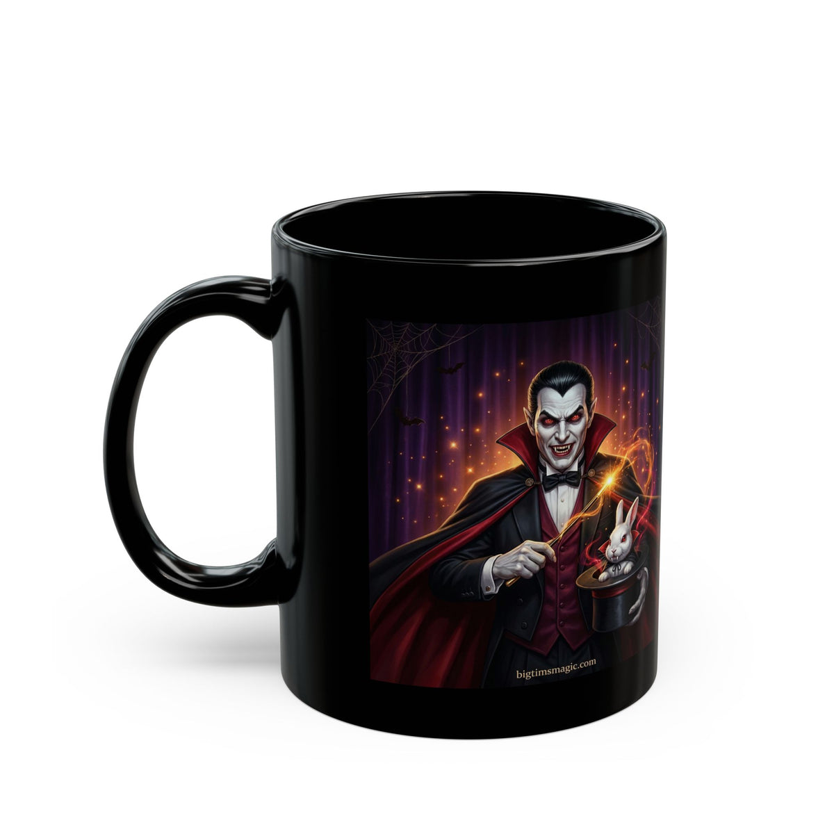 Frankenstein | Dracula Magician Black Mug — Halloween mug/Coffee Cup (11oz/15oz) by Printify