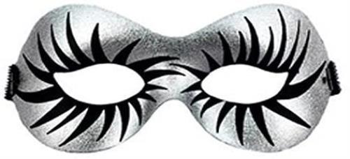 Silver and Black Maquillage Half Eye Mask by HalloweenStore.com