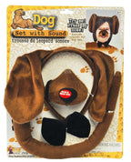 Brown Dog Headband and Nose Ears Bow Tie Set with Sound by HalloweenStore.com