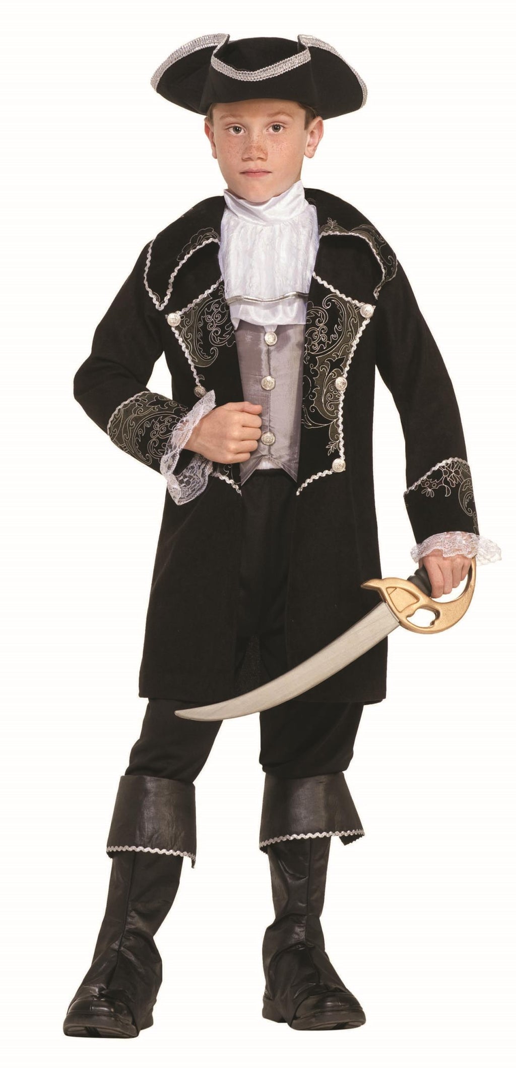Swashbuckler Pirate Captain Hook Child Costume Small 4-6 by HalloweenStore.com