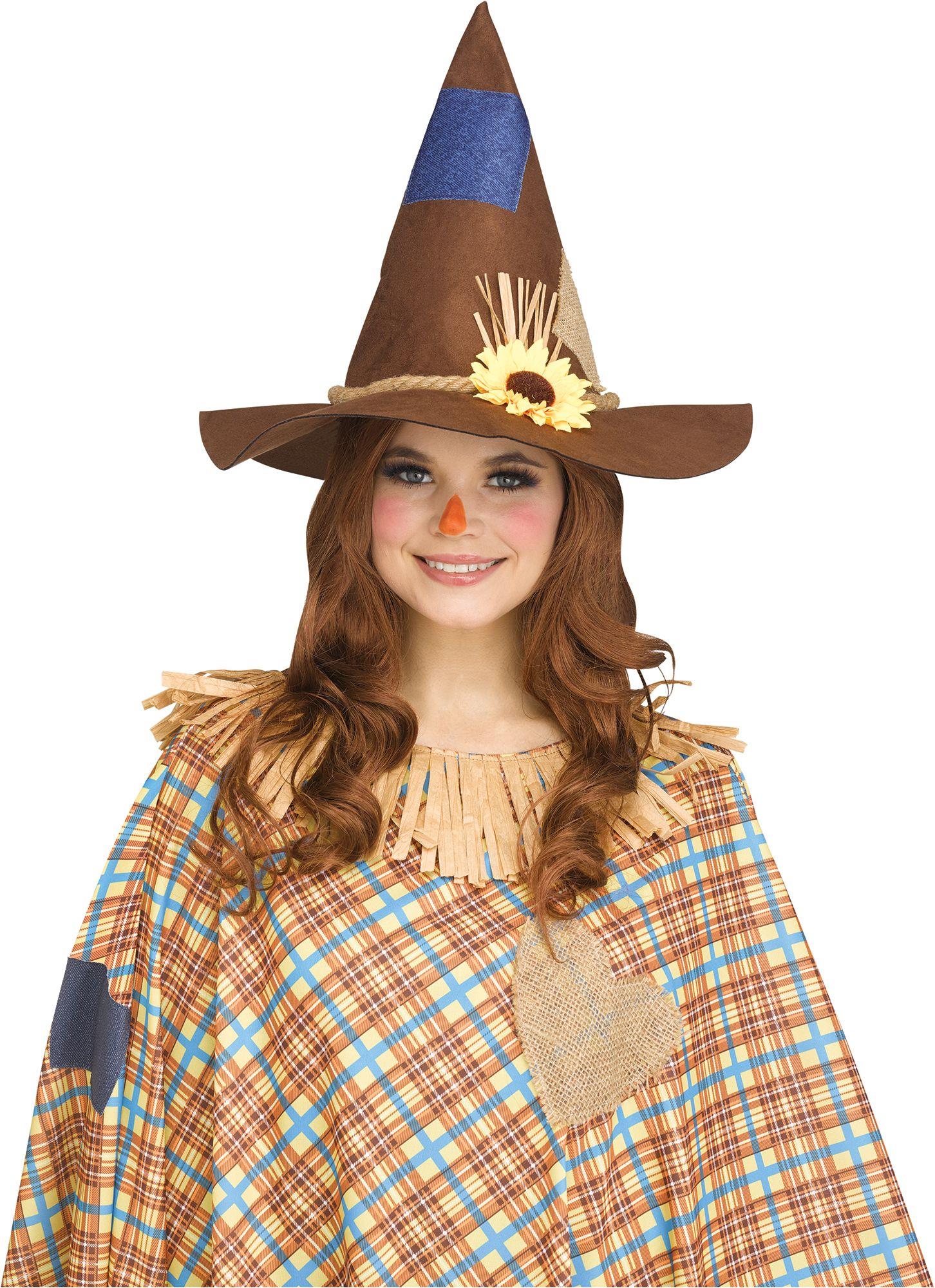 Sweet Scarecrow Brown Costume Hat by HalloweenStore.com