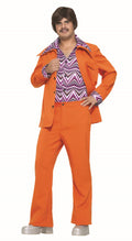 60s 70s Retro Orange Adult Leisure Suit Brady Bunch Costume by HalloweenStore.com