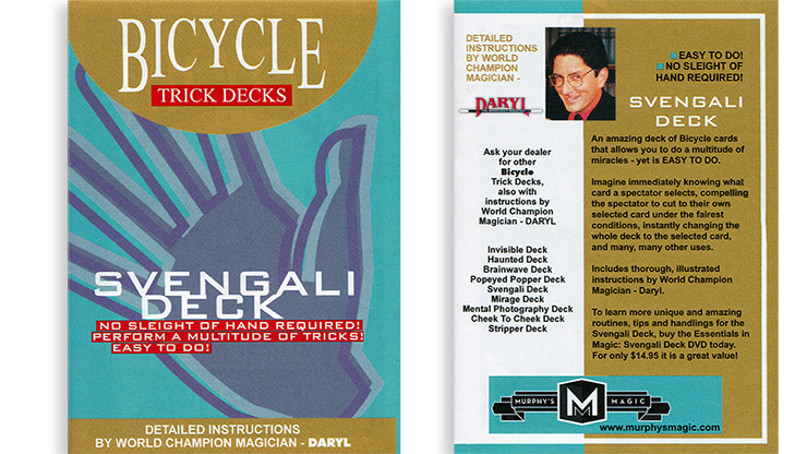 Svengali Deck Mandolin Bicycle (Red) by Murphy's Magic Supplies, Inc.