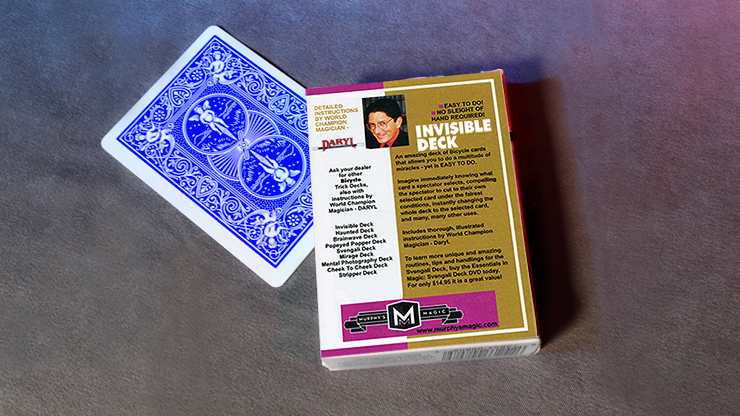 Invisible Deck Bicycle Mandolin (Blue) by Murphy's Magic Supplies, Inc.