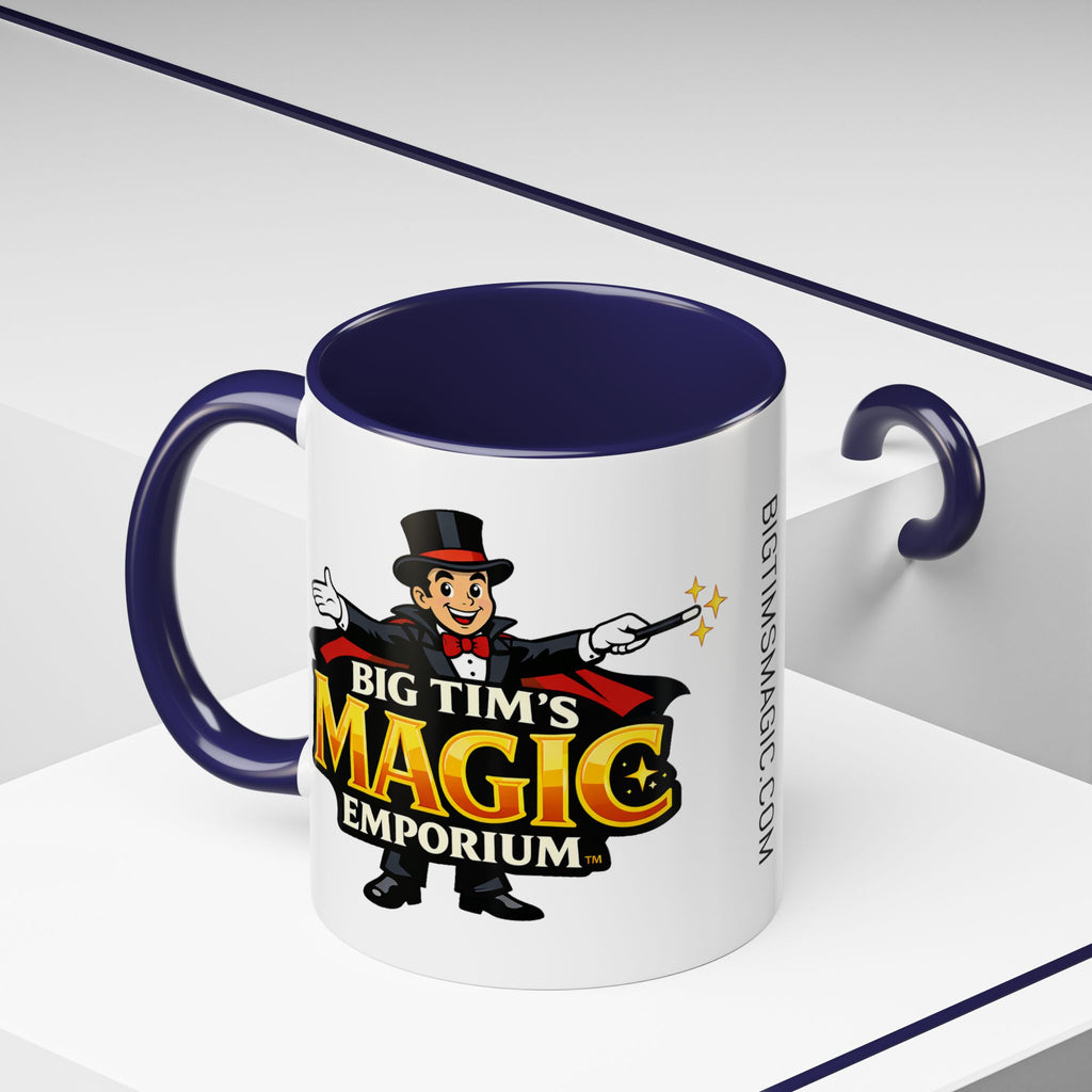 Magic Logo Coffee Mug — "Big Tim's Magic Emporium" Accent Mug (11/15oz) by Printify