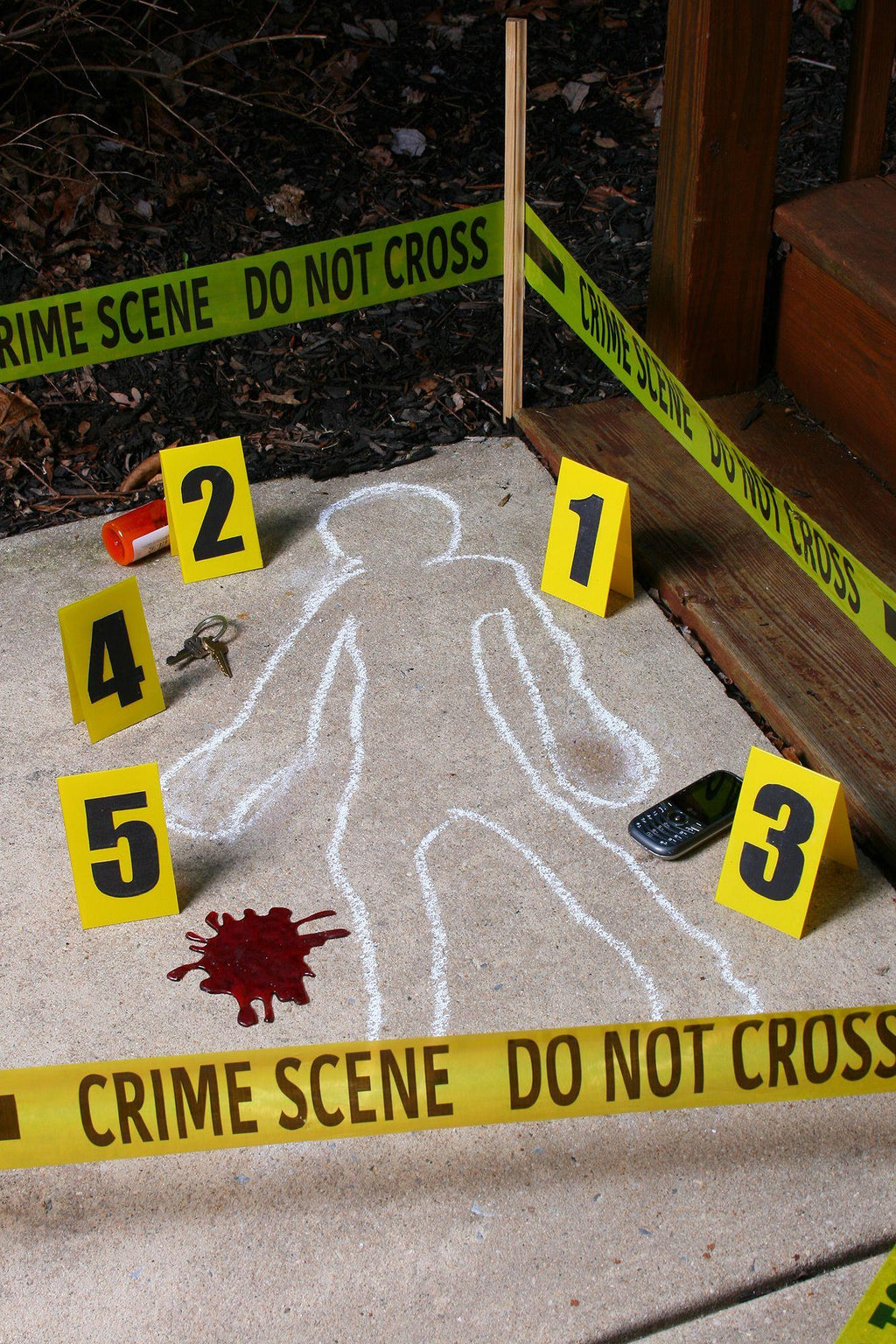 Crime Scene Do Not Cross Tape Kit Halloween Decorations by HalloweenStore.com