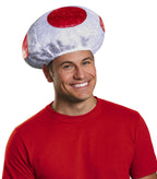 Toad Mushroom Super Mario Hat Funny Costume Accessory by HalloweenStore.com