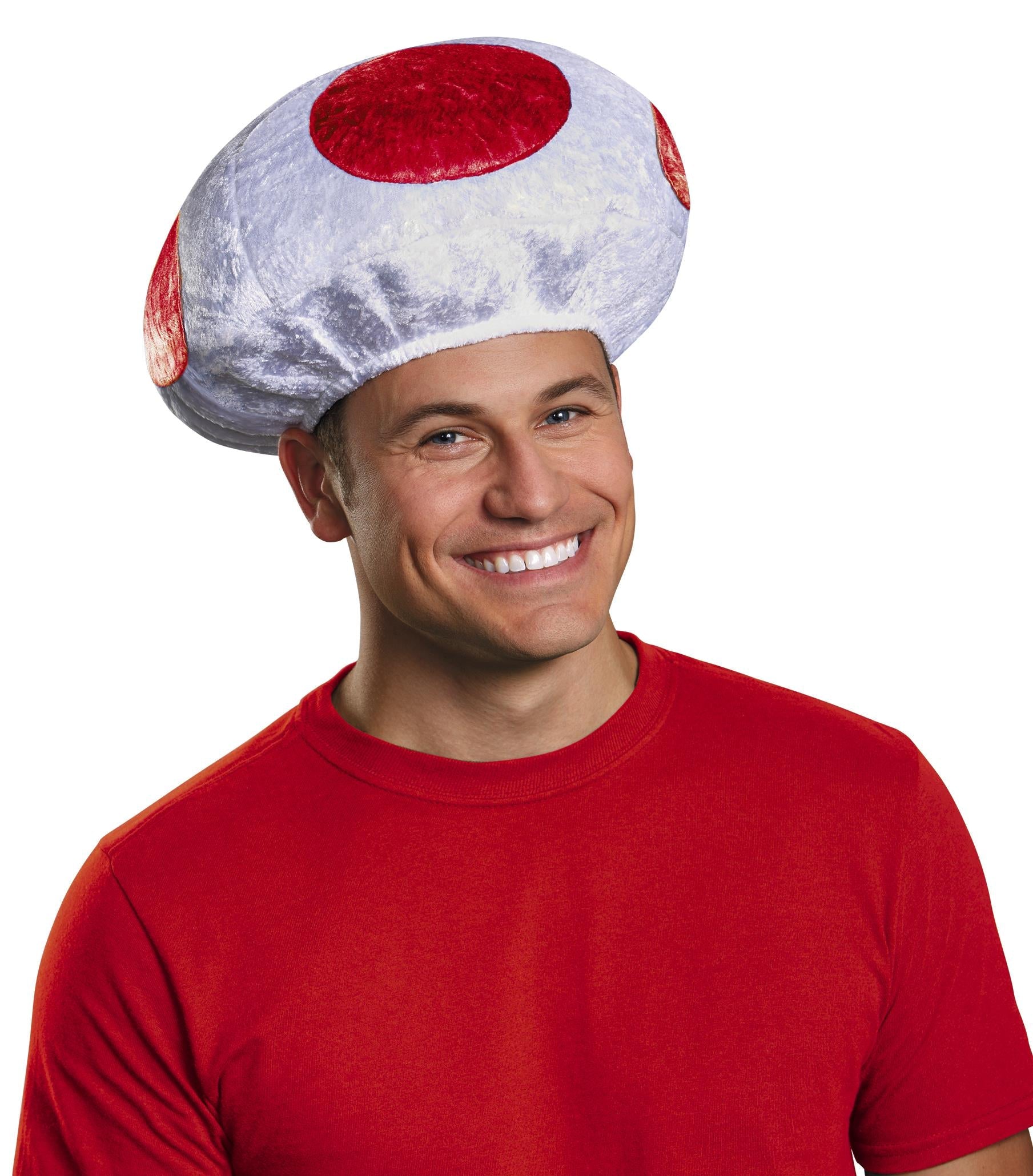 Toad Mushroom Super Mario Hat Funny Costume Accessory by HalloweenStore.com