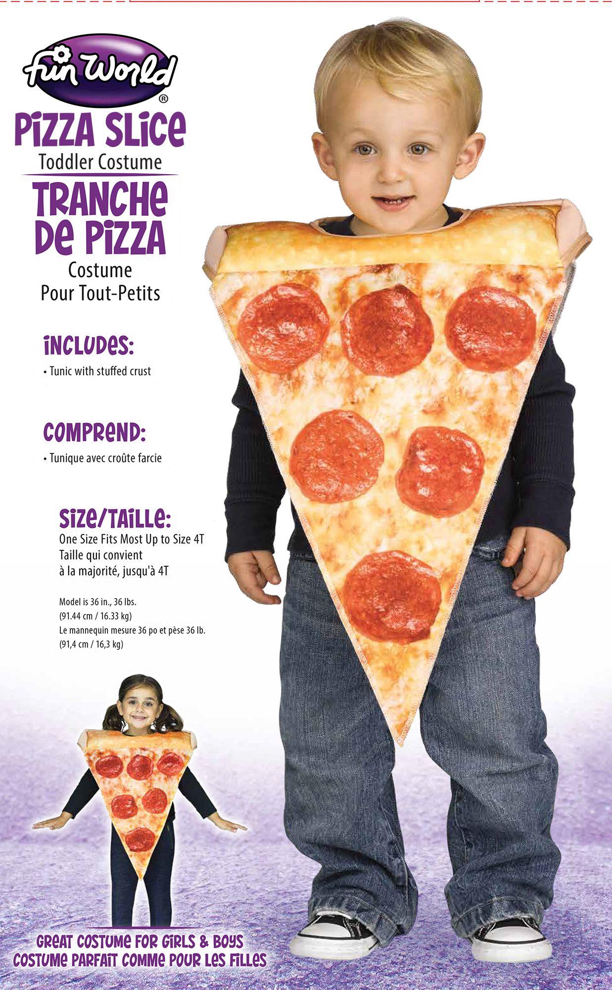 Fun World Toddler Pizza Slice Foam Tunic Costume 3T-4T by HalloweenStore.com