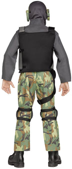 Skull Soldier Soldier Crane Military Child Costume by HalloweenStore.com
