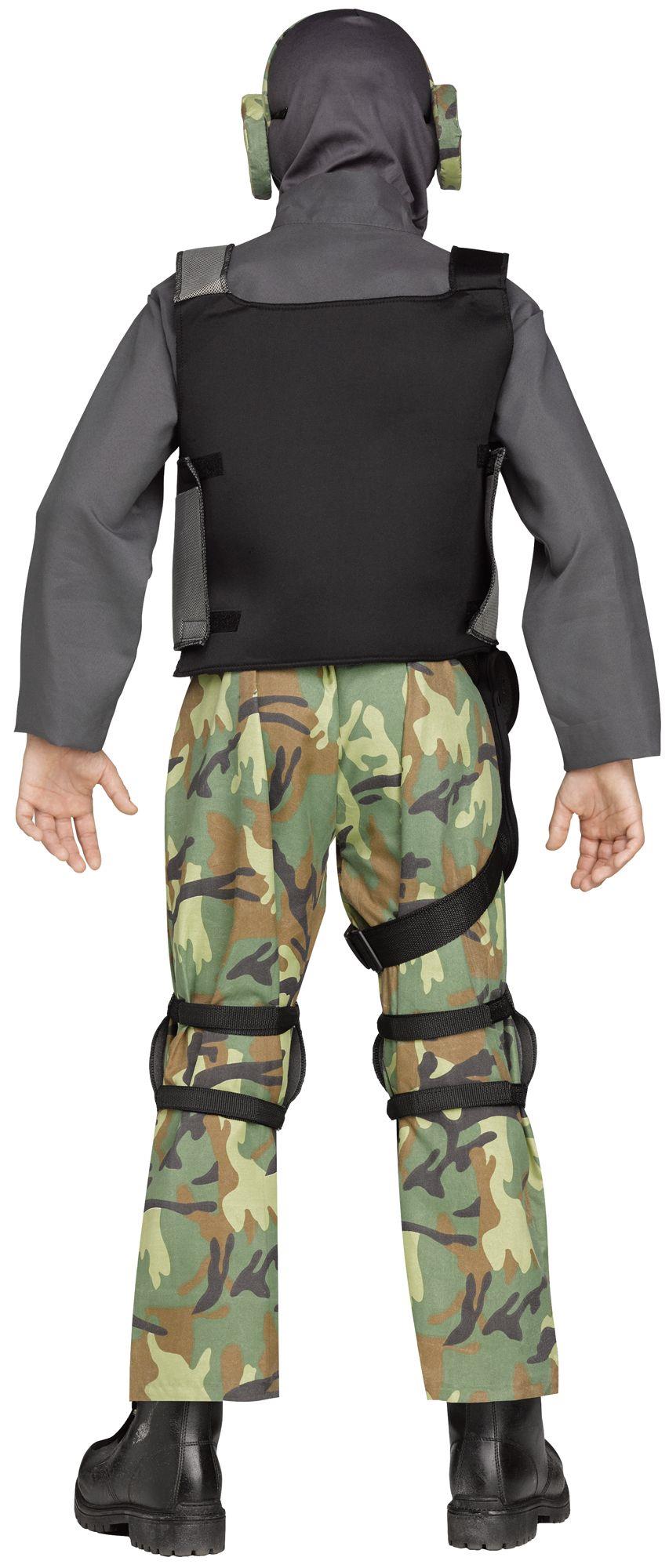 Skull Soldier Soldier Crane Military Child Costume by HalloweenStore.com