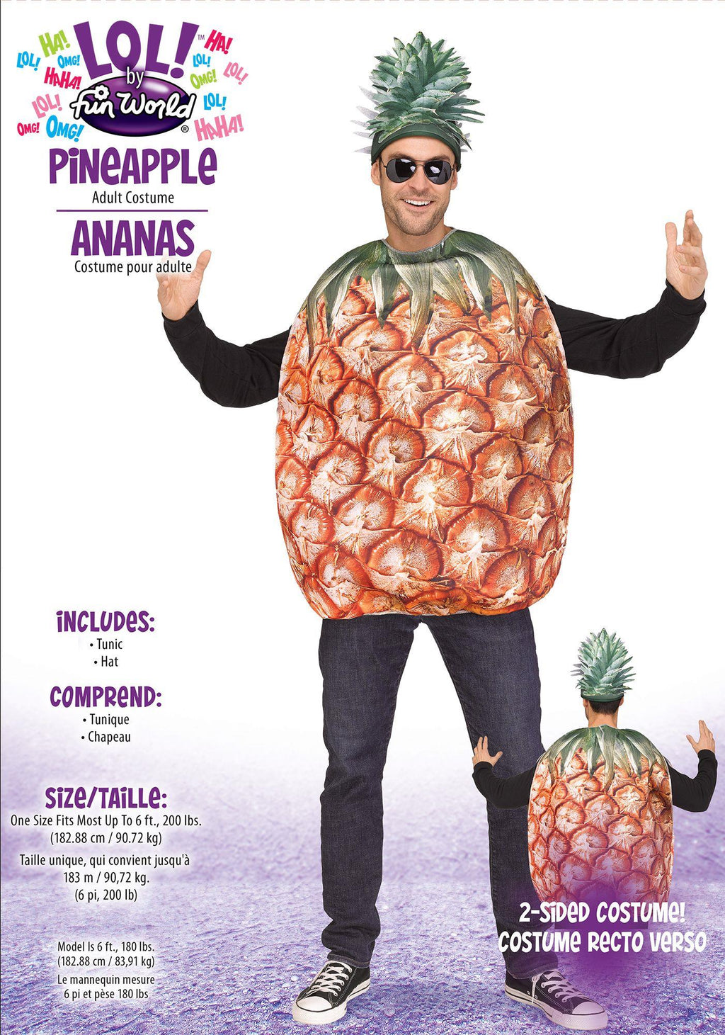 Pineapple Food Adult Costume by HalloweenStore.com