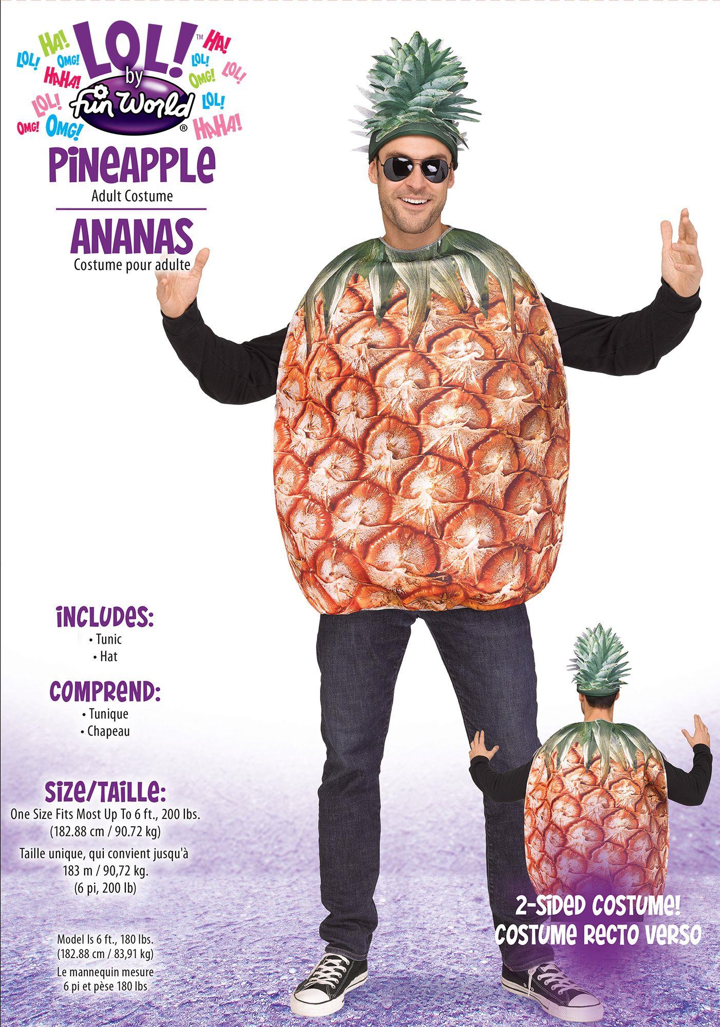 Pineapple Food Adult Costume by HalloweenStore.com