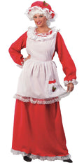 Mrs. Clause Christmas Santa Red Dress and Apron Adult Costume by HalloweenStore.com