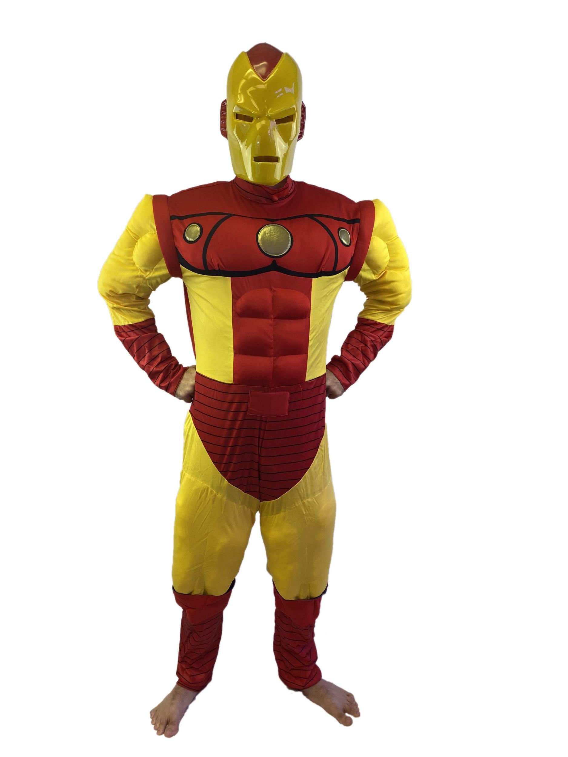 Iron Man Deluxe Muscle Chest Comic Book Adult Costume by HalloweenStore.com