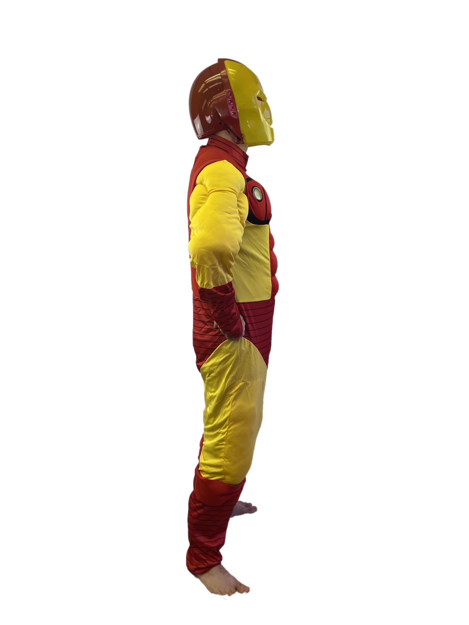 Iron Man Deluxe Muscle Chest Comic Book Adult Costume by HalloweenStore.com
