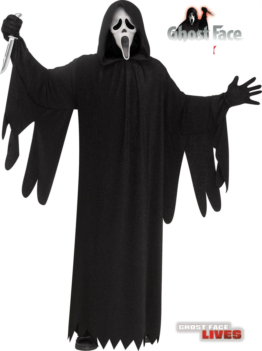 Scream Ghost Face 25th Anniversary Movie Edition Adult Costume by HalloweenStore.com