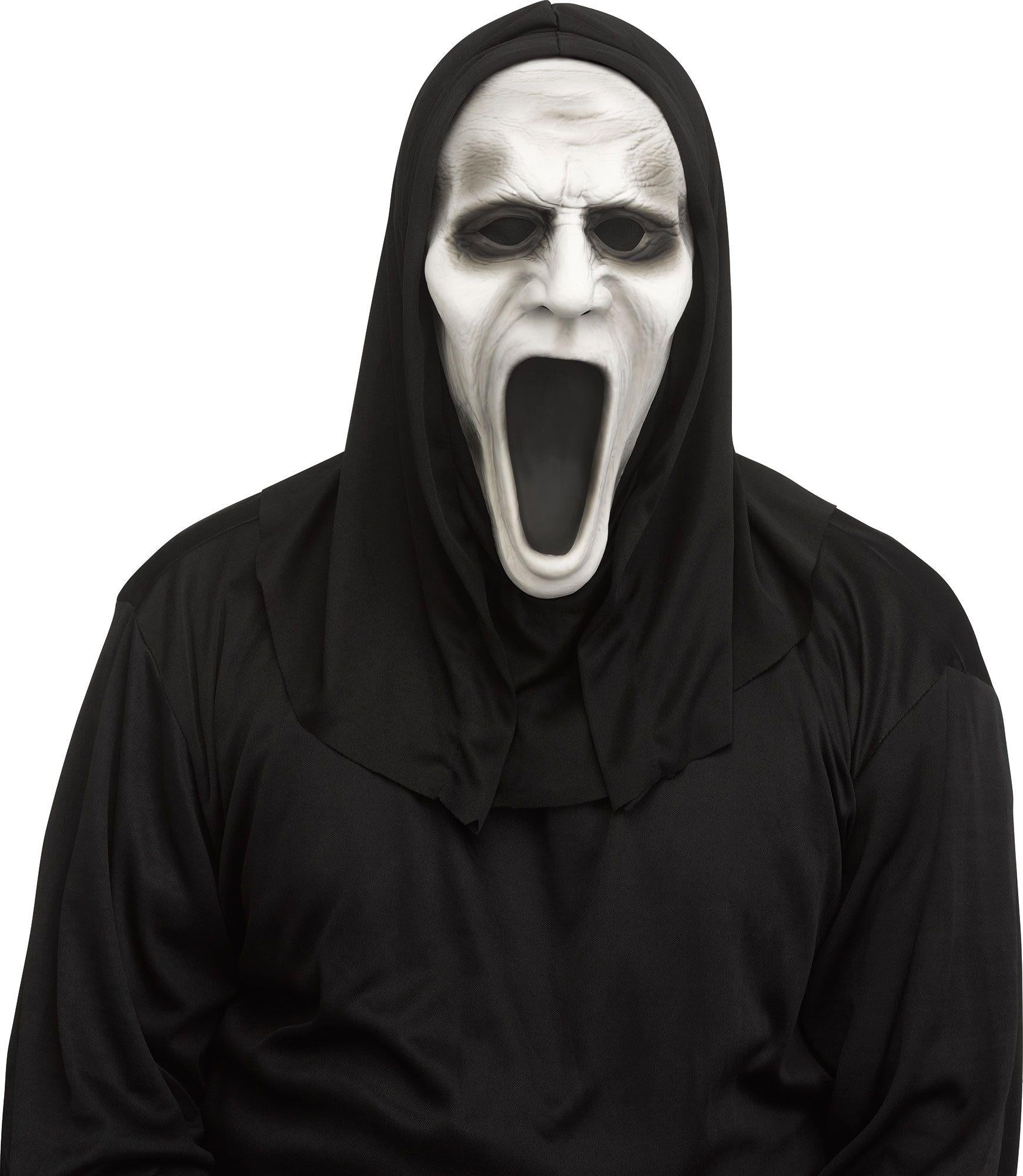 Fun World Silent Screamer Ghost Face PVC Character Costume Mask by HalloweenStore.com