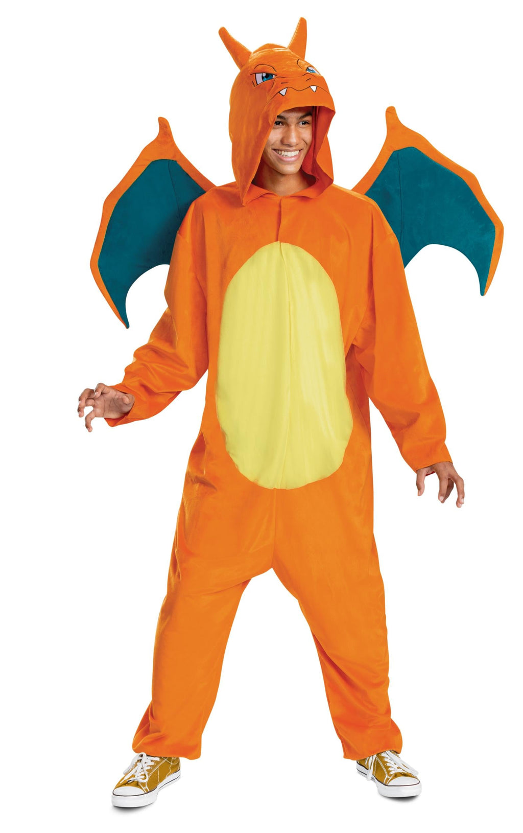 Pokemon Charizard Deluxe Costume Adult Teen 7-9 by HalloweenStore.com