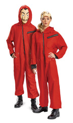 Money Heist Salvador Dali Adult Jumpsuit Deluxe Adult Costume X-Large 42-46 by HalloweenStore.com