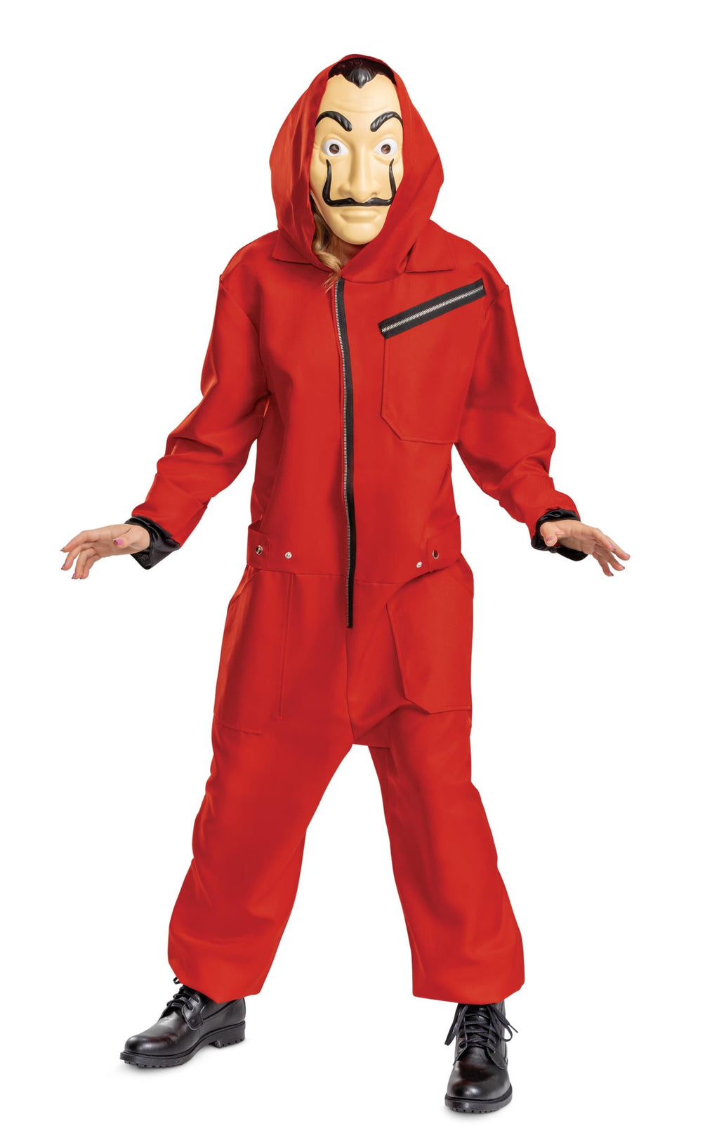 Money Heist Salvador Dali Adult Jumpsuit Deluxe Adult Costume X-Large 42-46 by HalloweenStore.com