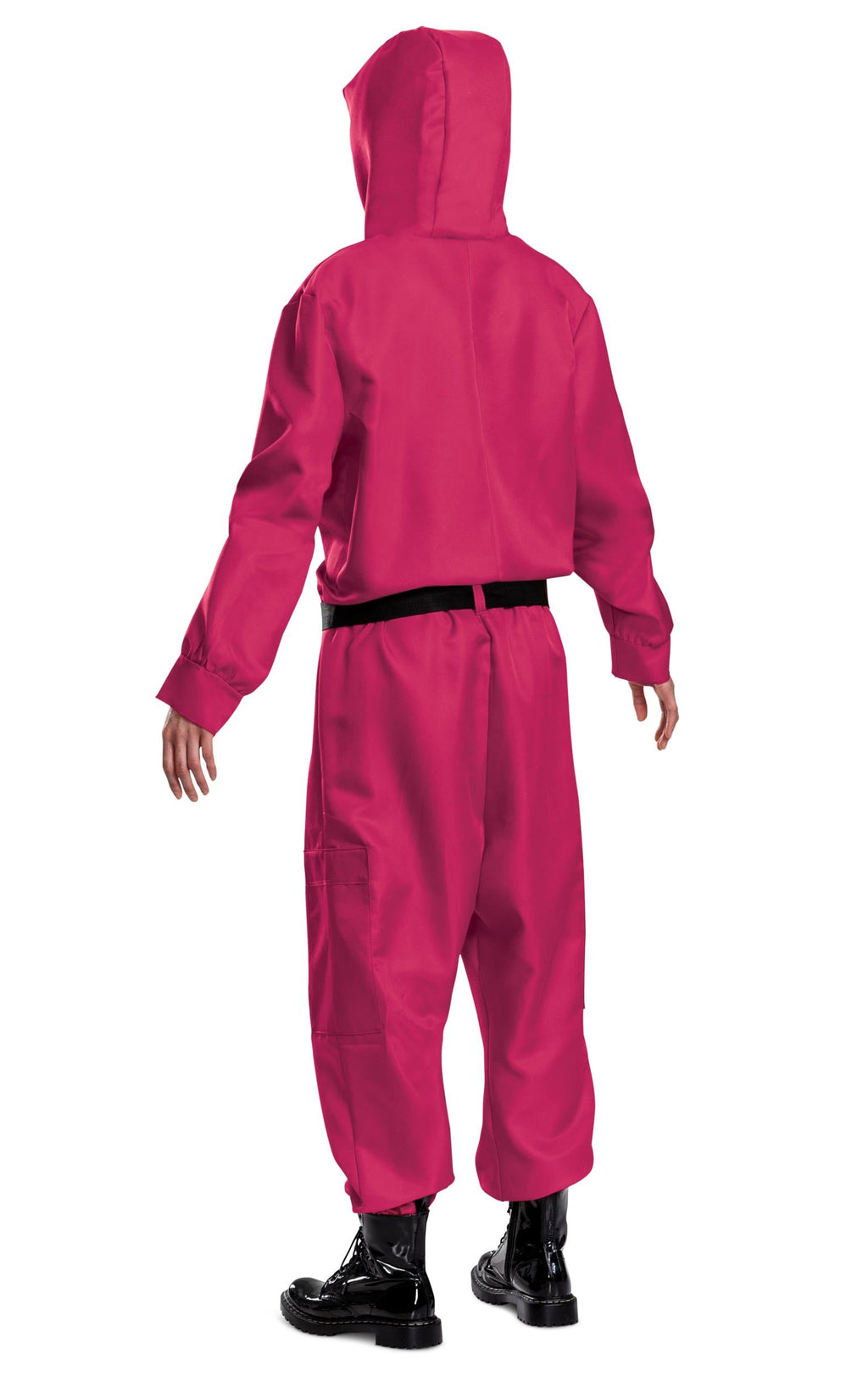 Squid Games Triangle Guard Jumpsuit and Mask Costume Adult Large/X-Large by HalloweenStore.com