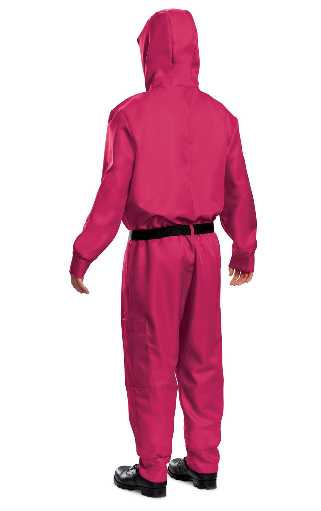 Squid Games Triangle Guard Jumpsuit and Mask Costume Adult Large/X-Large by HalloweenStore.com