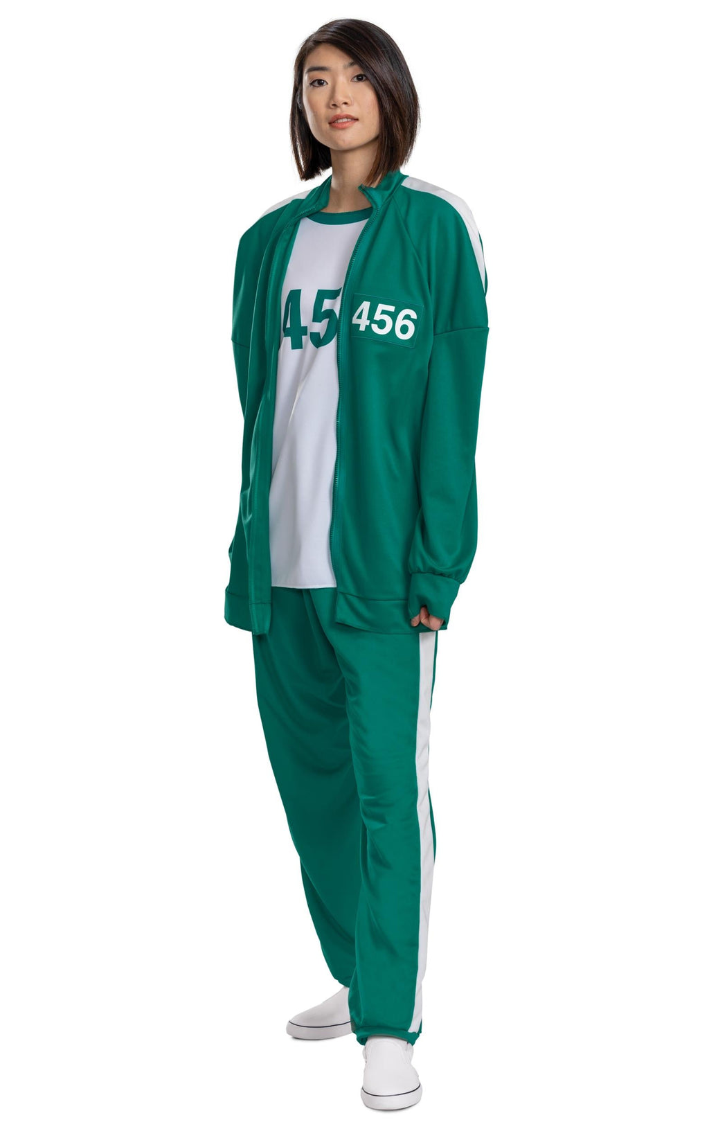 Squid Games Player 456 Track Suit Costume Adult Small/Medium by HalloweenStore.com