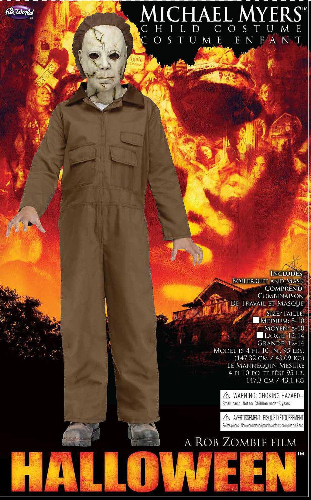 Rob Zombie Michael Myers Halloween Child Costume Large 12-14 by HalloweenStore.com