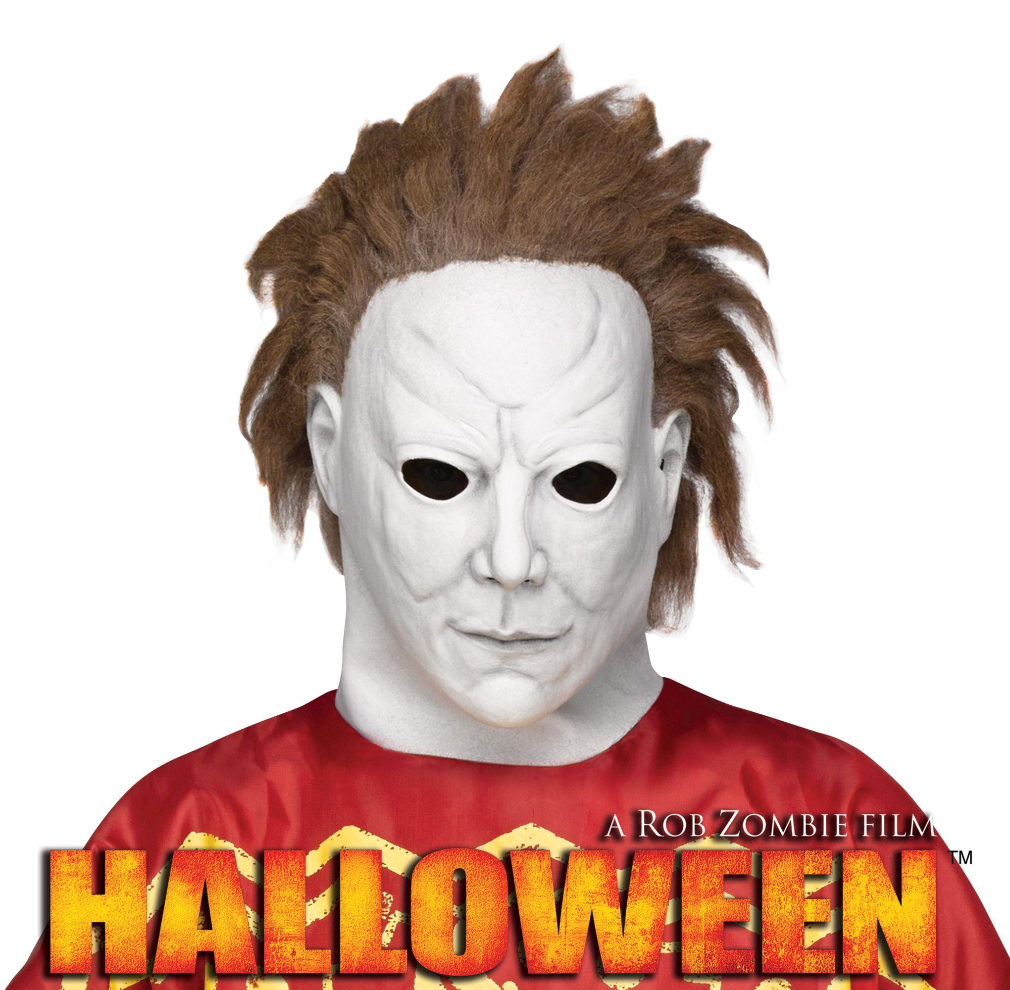 Michael Myers Mask The Beginning Rob Zombie Halloween Full Over Head Mask by HalloweenStore.com