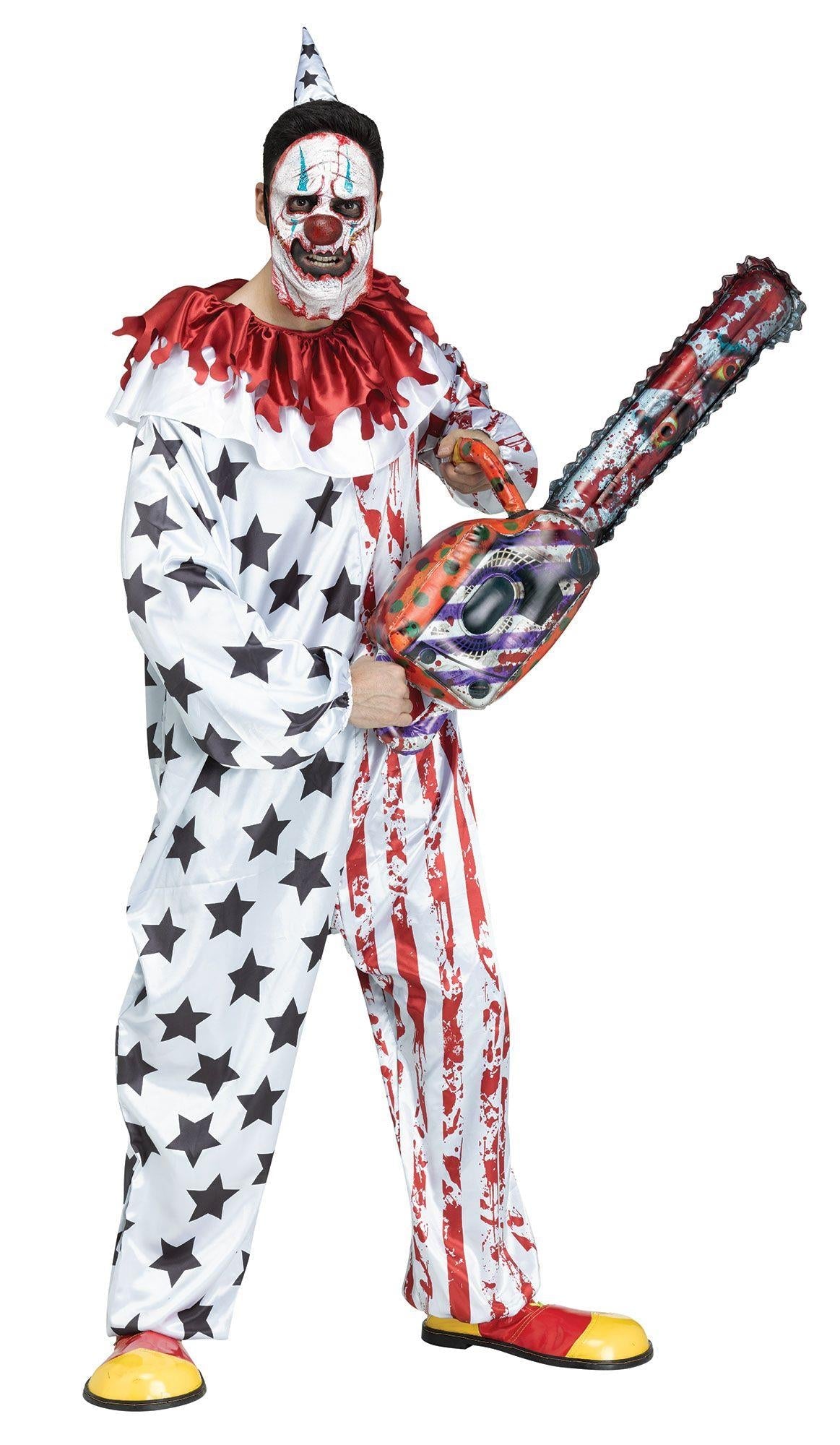 Killer Clown 36" Inflatable Weapon Chainsaw Halloween Prop by HalloweenStore.com