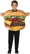 Festive Screen Print Cheese Burger Hamburger Child American Food Costume by HalloweenStore.com