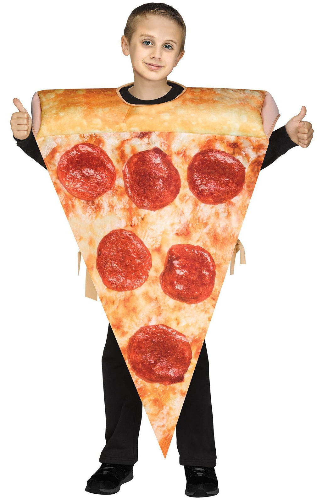 Festive Screen Print Pizza Child American Food Costume by HalloweenStore.com
