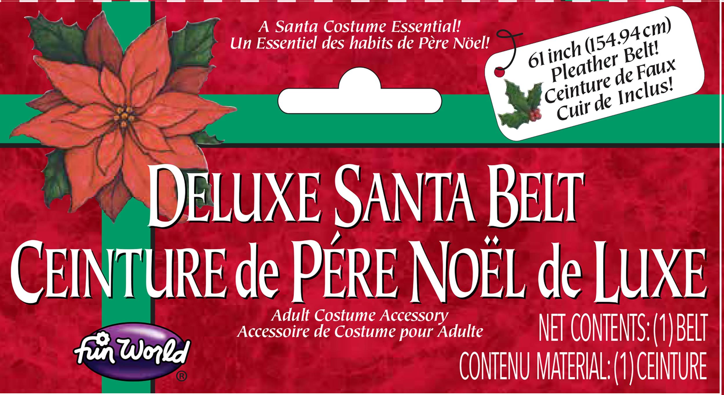 Santa or Pirate Adult Costume Belt 5" Wide 61" Long by HalloweenStore.com