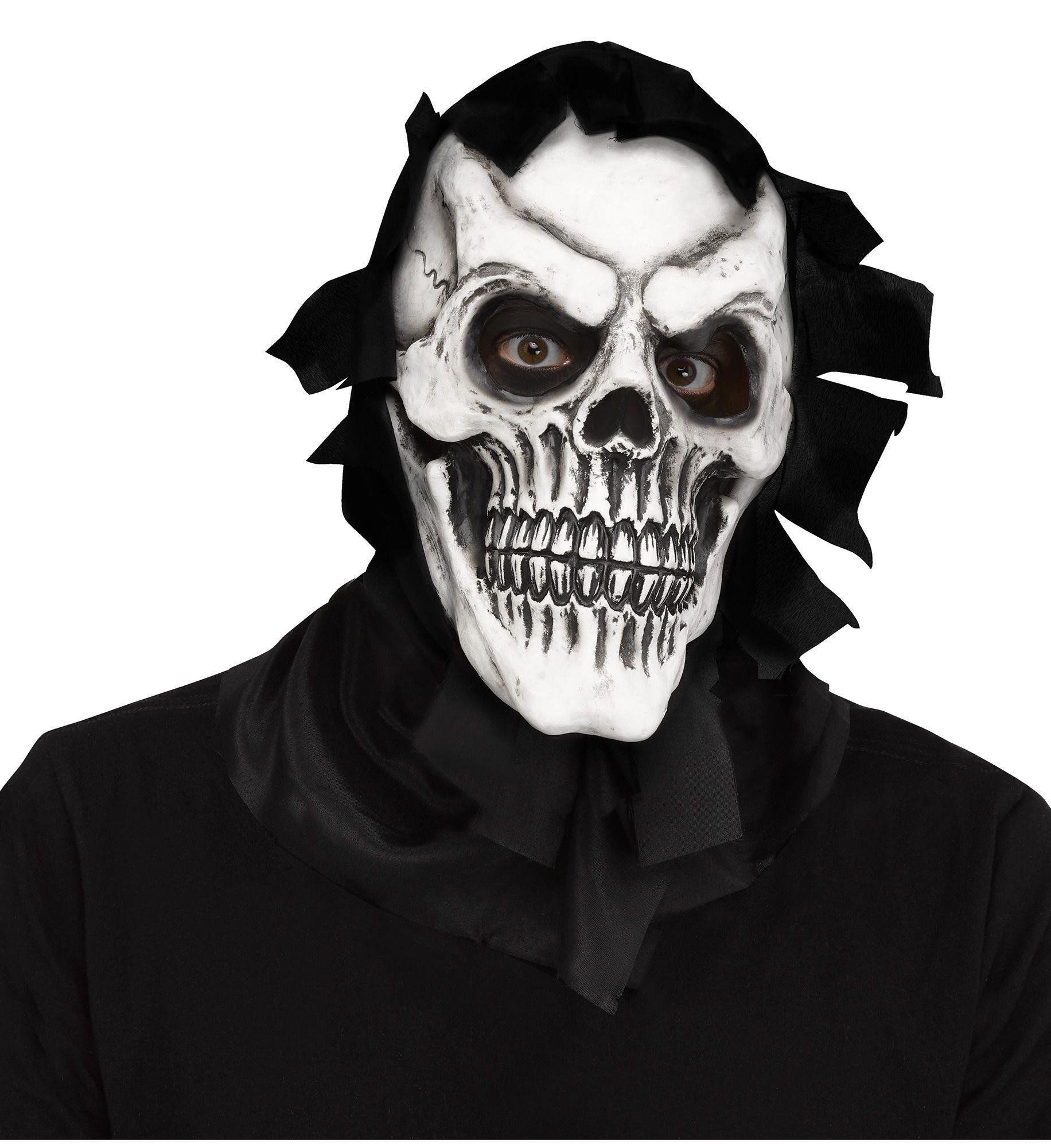 Skull Reaper Skeleton Shroud Adult Mask by HalloweenStore.com