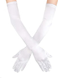 White 20.5" Opera Length 1920's Evening Party Elbow Gloves by HalloweenStore.com