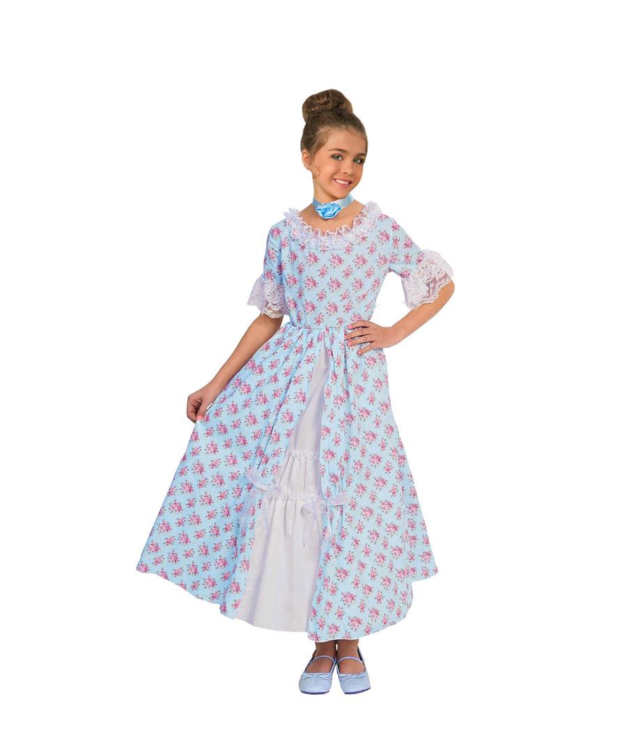 Early American Southern Girl Dress Costume Size Medium 8-10 by HalloweenStore.com