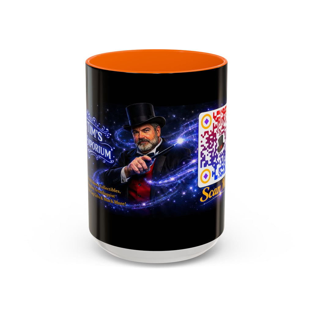 Magic QR Coffee Mug — 'Scan Me!' Mystical Barista Tea & Coffee Cup
