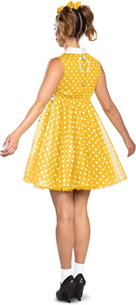 Gabby Yellow Polka Dot 50's Dress Toy Story Adult Halloween Costume Large 12-14 by HalloweenStore.com