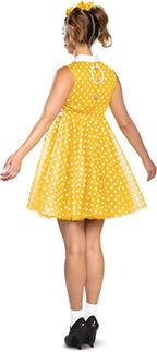 Gabby Yellow Polka Dot 50's Dress Toy Story Adult Halloween Costume Large 12-14 by HalloweenStore.com